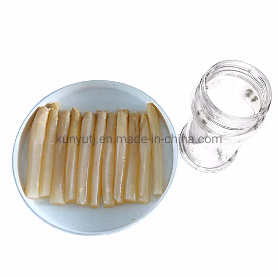 Espargos verdes enlatados e espargos brancos cortados com alta qualidade