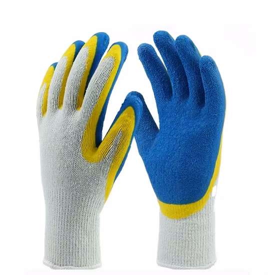 Luva de trabalho de segurança do trabalho revestida com espuma de látex industrial durável e respirável confortável